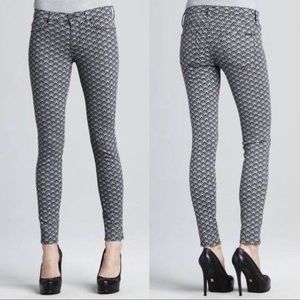 Hudson Nico Art Deco Diamond Midrise Skinny Jeans